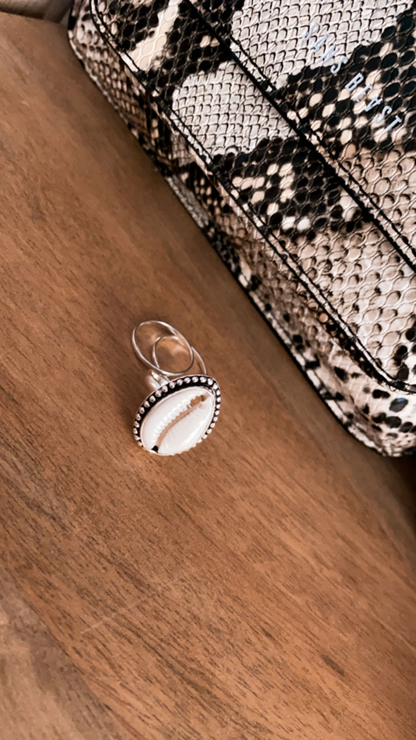 Customer photo review of Sterling Silver Cowrie Shell Ring