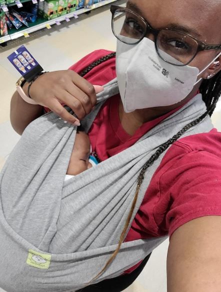 Customer photo review of Baby Wrap Carrier