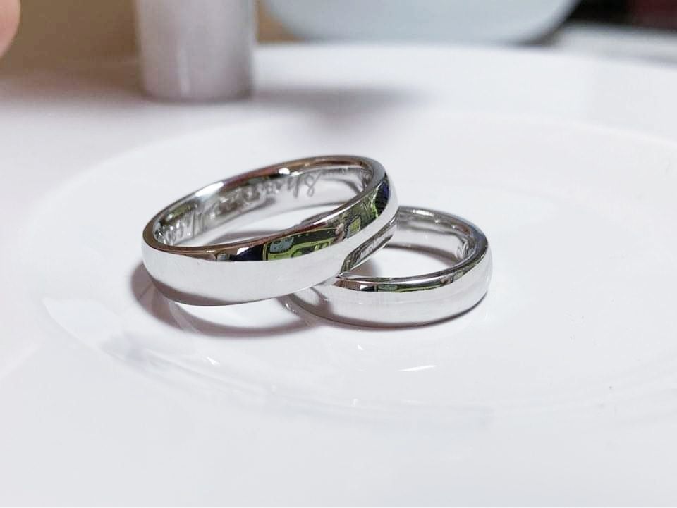 Customer photo review of Classic Plain Wedding Rings