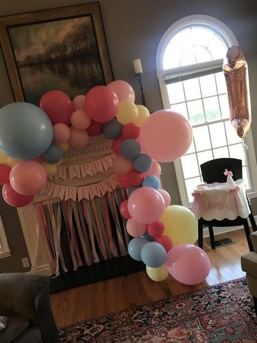 Customer photo review of Pastel Bloomin'  Balloon Garland Kit