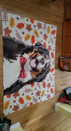 Customer photo review of Custom Pet Fleece Blanket
