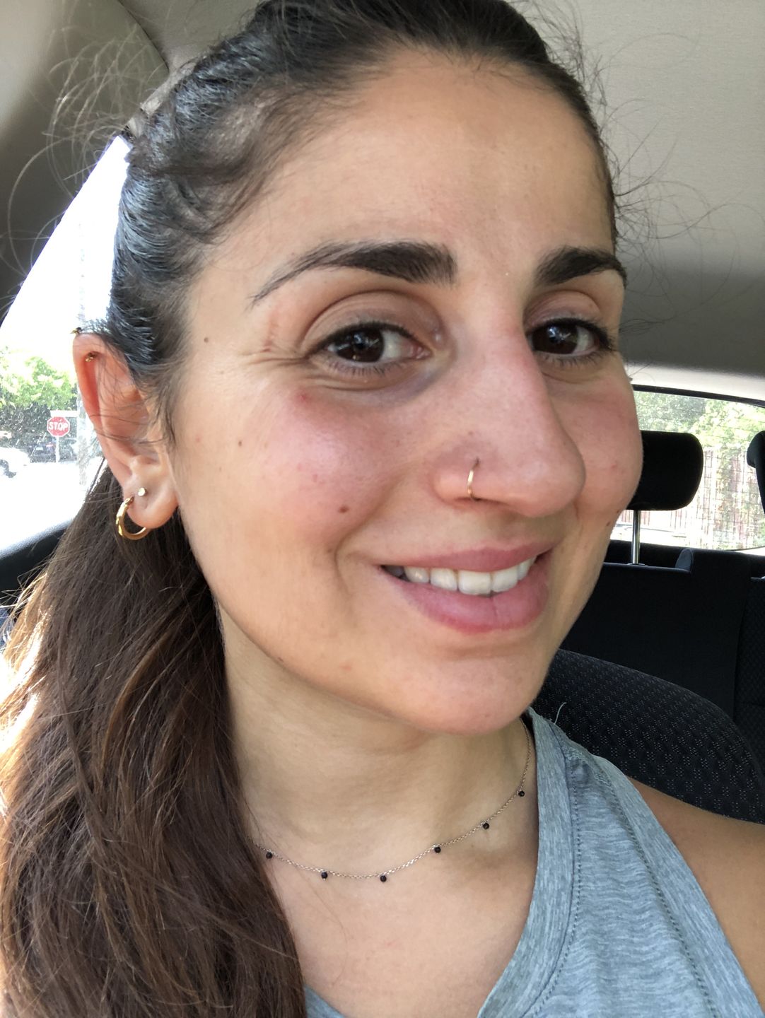 Customer photo review of Delicate Hoop Earrings Nose/Cartilage