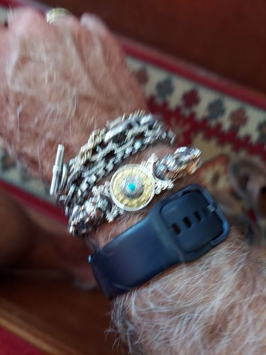 Customer photo review of Double Pixiu Silver Bracelet