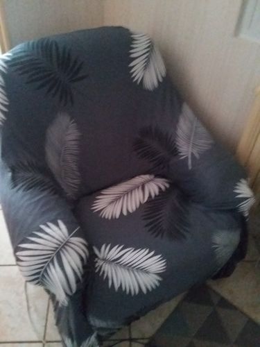 Customer photo review of Exotic Grey - Housses Extensibles de Fauteuil et Canapé - La Maison des Housses