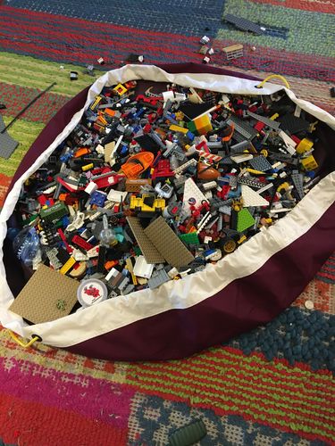 Customer photo review of Super Toy Storage Bag - Boysenberry