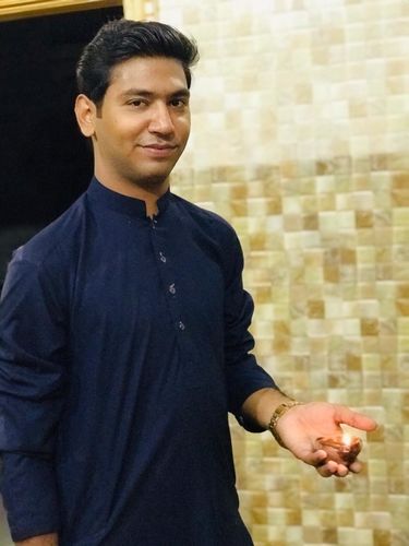 Customer photo review of Crown Fine Quality Wash and Wear ( Unstitched ) Navy Blue