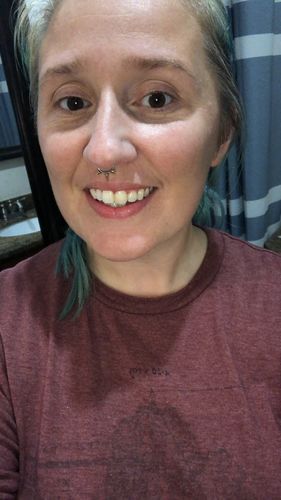 Customer photo review of Spiked Hinged Surgical Steel Segment Ring