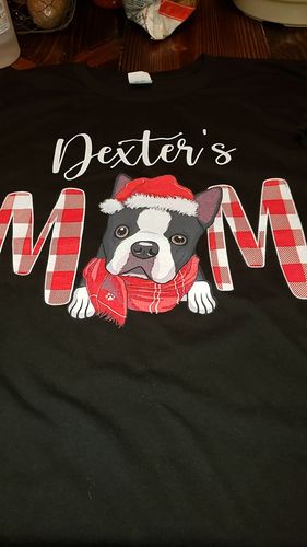 Customer photo review of Christmas Dog Mom/Dad - Personalized Custom Unisex T-shirt