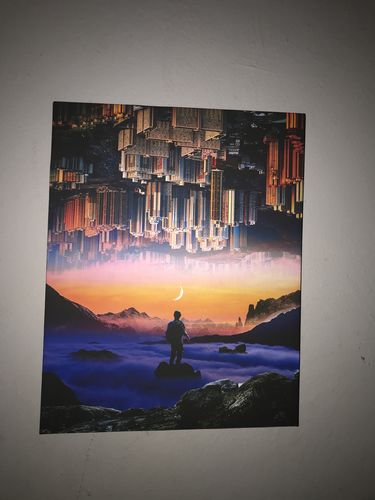 Customer photo review of Everything is Upside Down Canvas Set