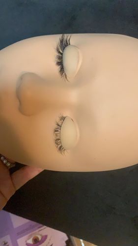Customer photo review of MANNEQUIN HEAD WITH REMOVABLE EYELIDS