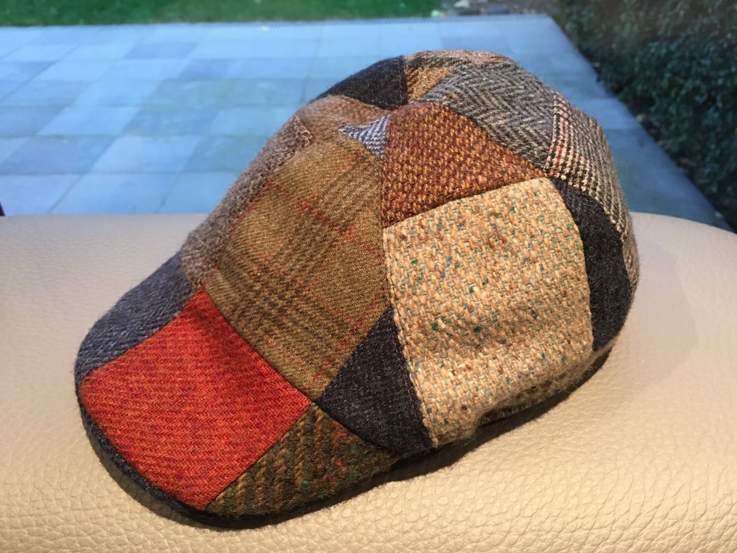Customer photo review of Erin Cap Patchwork Tweed