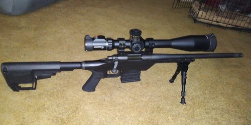 Customer photo review of Sniper KT 12-60X60 SAL Rifle Scope 35mm Tube Side Parallax Adjustment Glass Etched Reticle Red Green Illuminated with Scope Rings