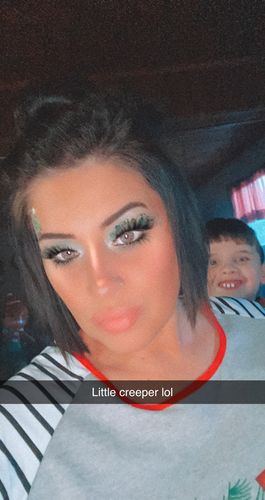 Customer photo review of Halloween contacts Get 3 random pairs with cases