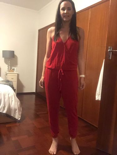 Customer photo review of V-Neck Cami Jumpsuit