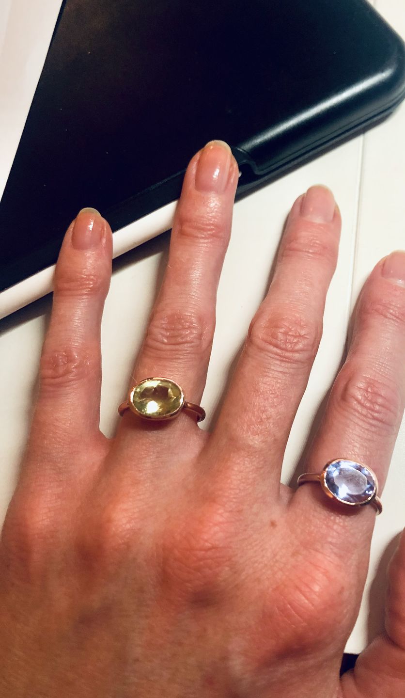 Customer photo review of Oval Alexandrite Quartz Ring - June Birthstone