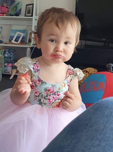 Customer photo review of Floral Party Tutu | Pink