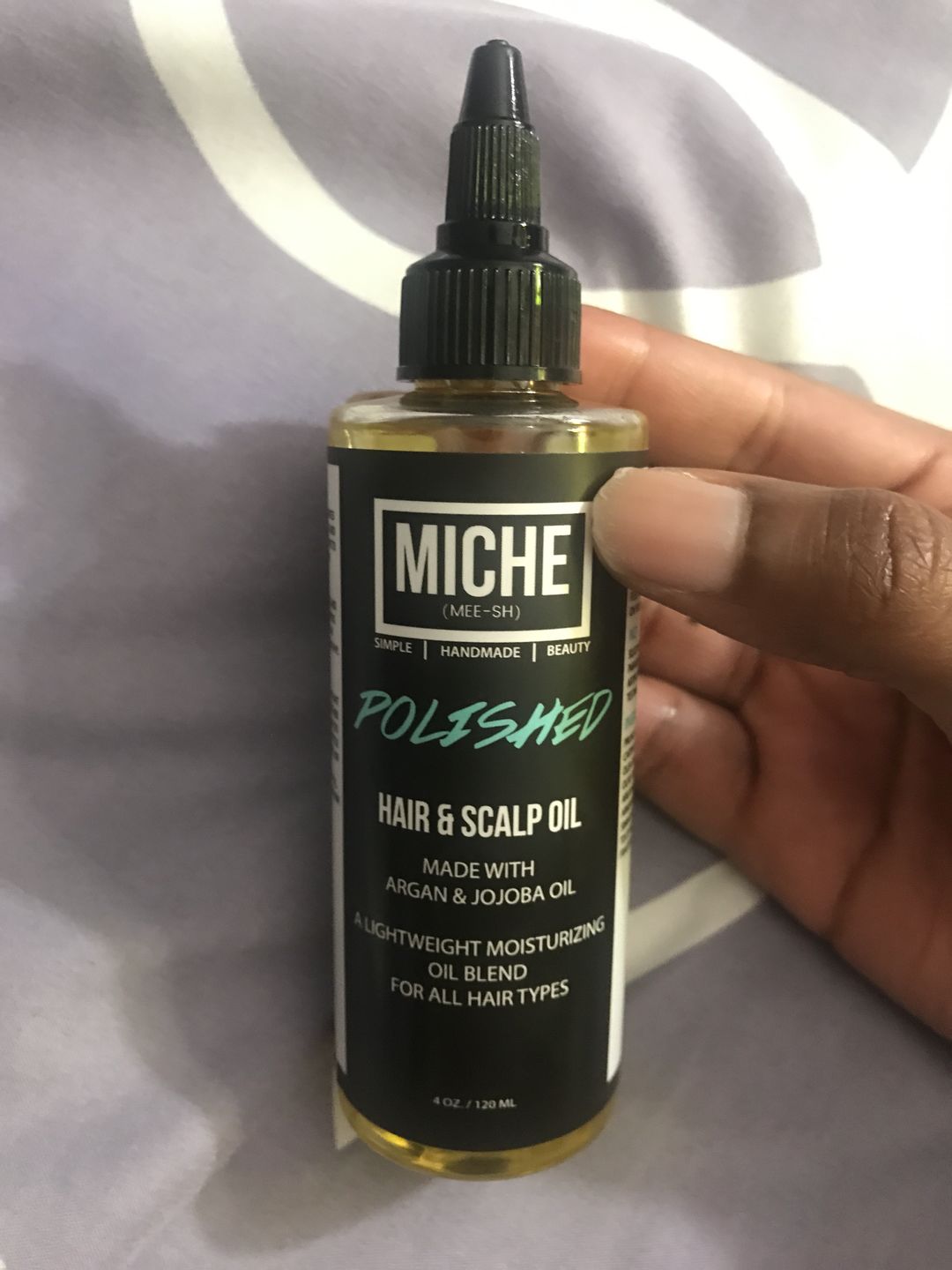 Customer photo review of POLISHED Hair & Scalp Oil