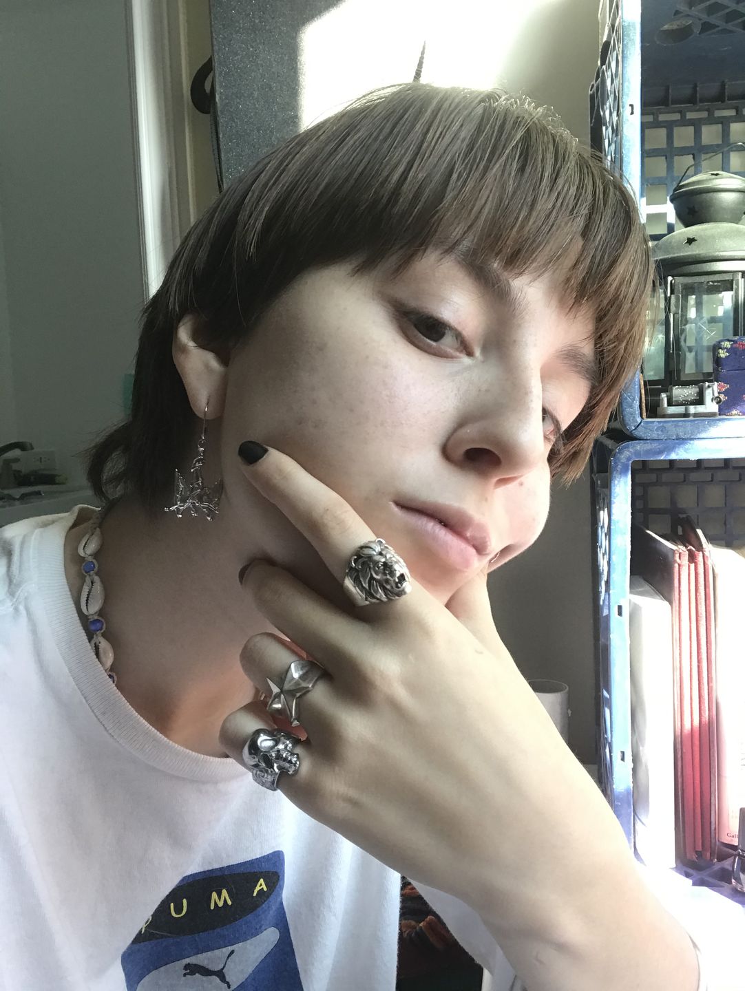Customer photo review of FALLEN ANGEL EARRING (DANGLE)