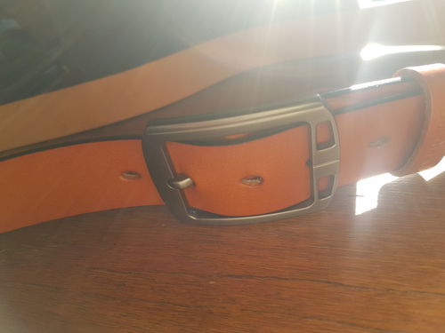 Customer photo review of Ceinture de luxe en cuir véritable de haute qualité pour homme 100 à 135 cm