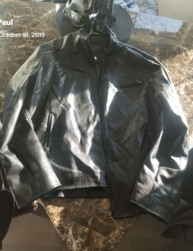 Customer photo review of Vintage Leather Bomber Jacket
