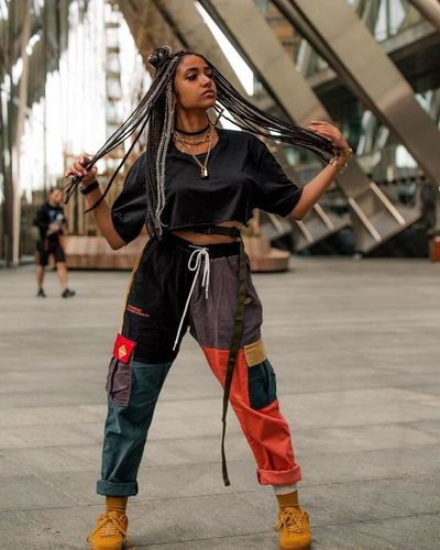 R Y review of CH Patchwork Corduroy Cargo Pants image 1 out of 1