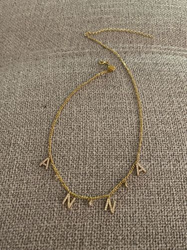 Customer photo review of Buchstabenkette mit Zirkoniasteinen