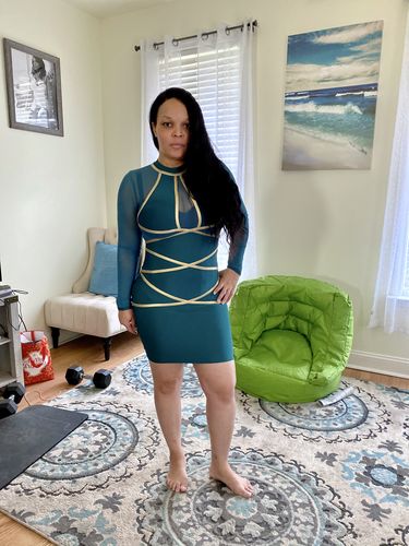 Customer photo review of Emerald Dress