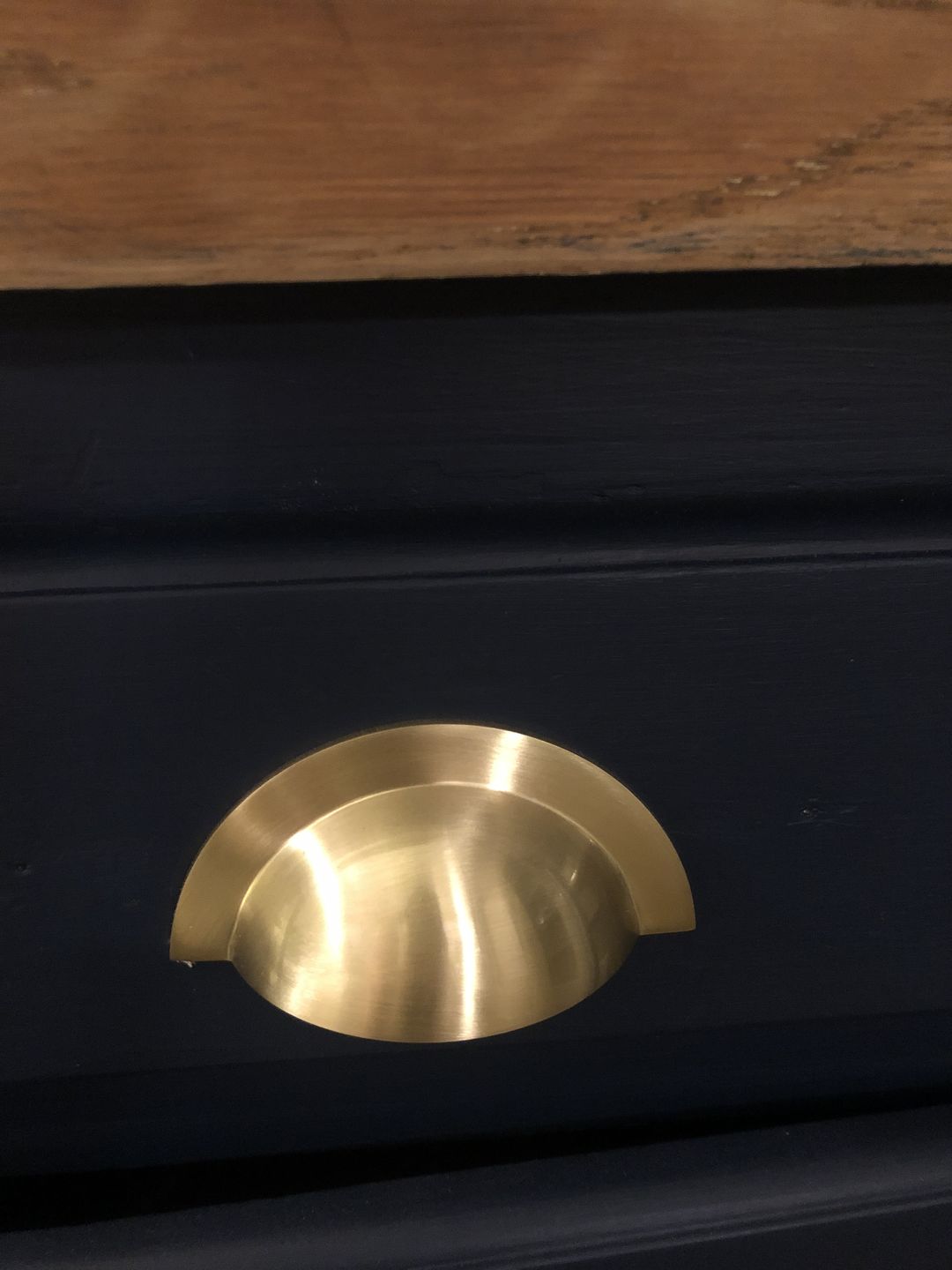 Customer photo review of Brushed Satin Brass Cupboard Handles