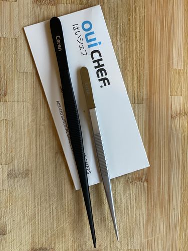 Customer photo review of High Precision SuperFine® Straight Chef's Tweezers (Medium - 20cm/7.87”)