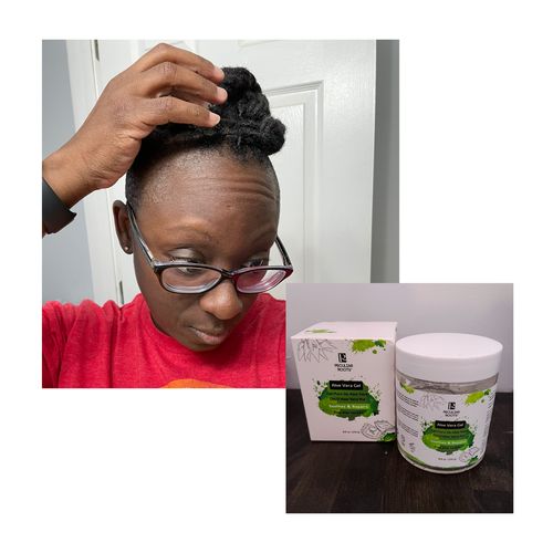 Customer photo review of Aloe Vera Styling Gel | 8.8 oz (PRE-ORDER)