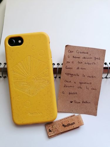 Customer photo review of Eco Friendly iPhone 6/6S/7/8/SE (2nd Gen) Phone Case - Sunset in Yellow