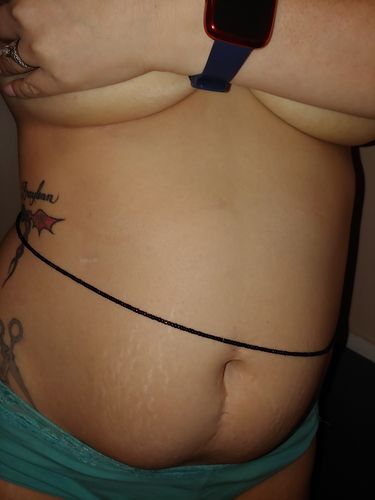 Customer photo review of Black is Beautiful Tie On Waist Beads