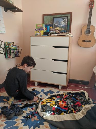 Customer photo review of Super Toy Storage Bag - Seattle Gray
