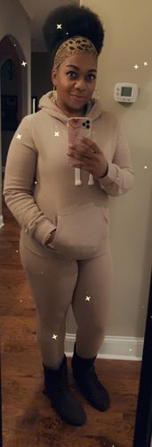 Customer photo review of Stay Warm Pullover Hoodie/Jogger Set (Eco Brown)