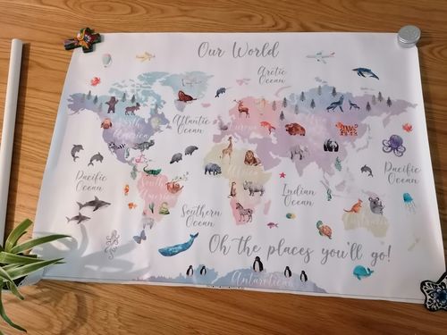 Customer photo review of Carte Du Monde Enfant Lucas