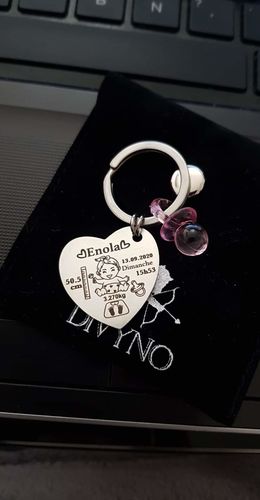 Customer photo review of Porte-Clé Personnalisé Mon Bébé