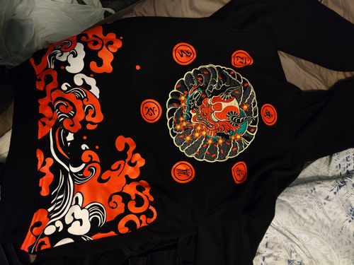 Customer photo review of The Oni Embroidered Sukajan Hoodie
