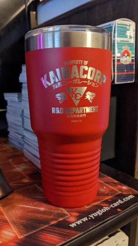 Customer photo review of Kaiba Corp R&D Dept. - Laser Etched Drinkware