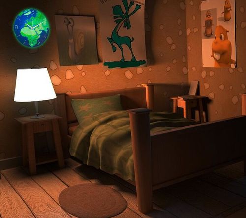 Customer photo review of Horloge Monde Veilleuse