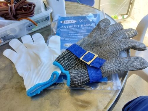 Customer photo review of SCHNITT-FIT - der zuverlässige Schnittschutz-Handschuh aus Edelstahl