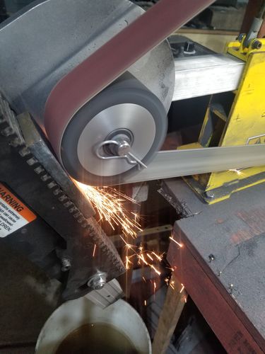 Customer photo review of 2 x 72 Inch EdgeCore Premium Ceramic Grinding Belts
