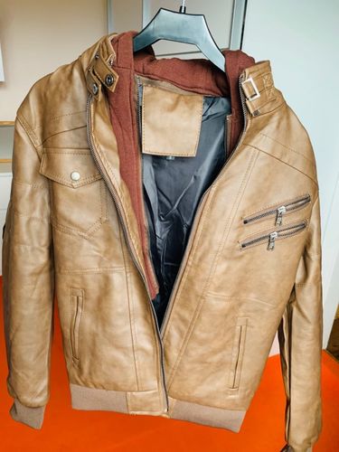 Customer photo review of New Men's Leather Jackets Autumn Casual Motorcycle PU Jacket