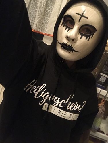 Customer photo review of Heiligenschein? Steht mir nicht.  - Unisex Kapuzenpullover Hoodie