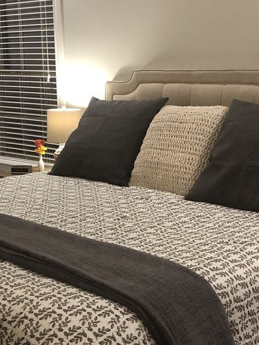 Customer photo review of Renewed Cozy Cotton Organic Blanket, King