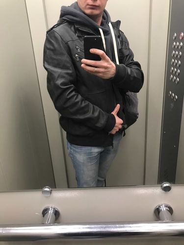 Customer photo review of New Men's Leather Jackets Autumn Casual Motorcycle PU Jacket