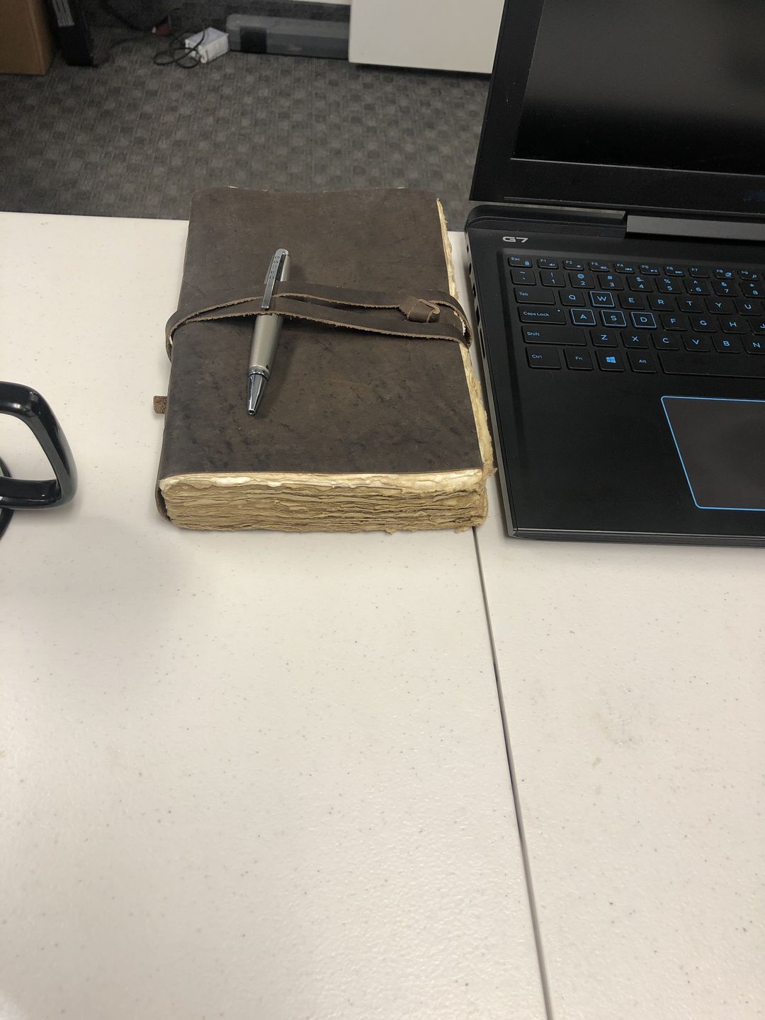 Customer photo review of Vintage Leather Journal – Handmade Notebook