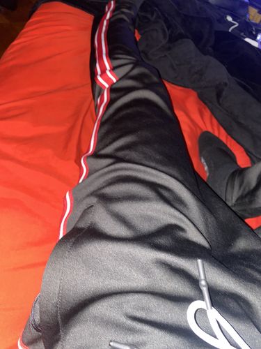 Customer photo review of Premium Solid Track Pants Black (ZCM4842)