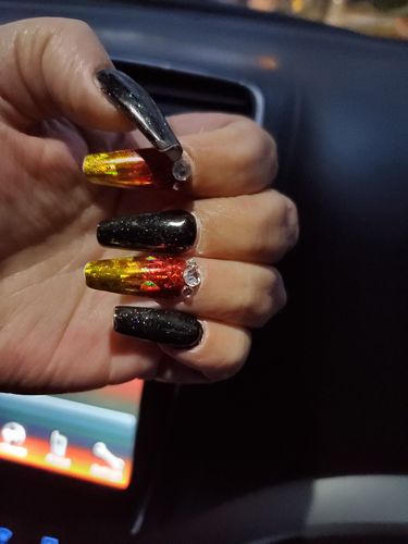 Customer photo review of Nail Art Foil Decoration Set in Starry Sky