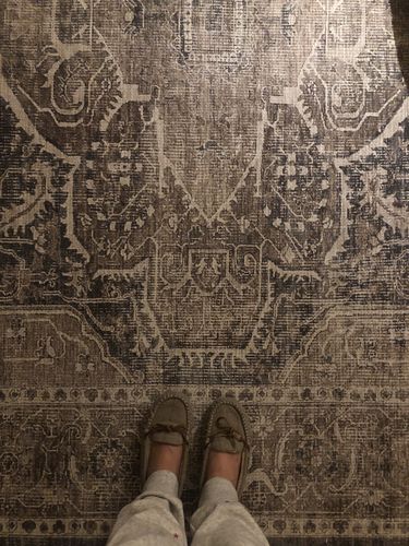 Customer photo review of Distressed Vintage Kendra Ash Area Rug