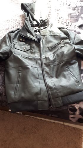 Customer photo review of New Men's Leather Jackets Autumn Casual Motorcycle PU Jacket